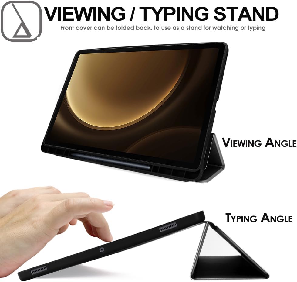 [Smart Case] Slim Stand Cover with Auto Sleep/Wake for Samsung Galaxy Tab S9 FE Plus 12.4" (SM-X610 / SM-X616)