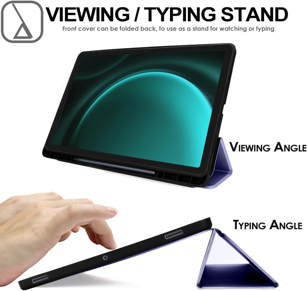 [Smart Case] Slim Stand Cover with Auto Sleep/Wake for Samsung Galaxy Tab S9 FE Plus 12.4" (SM-X610 / SM-X616)