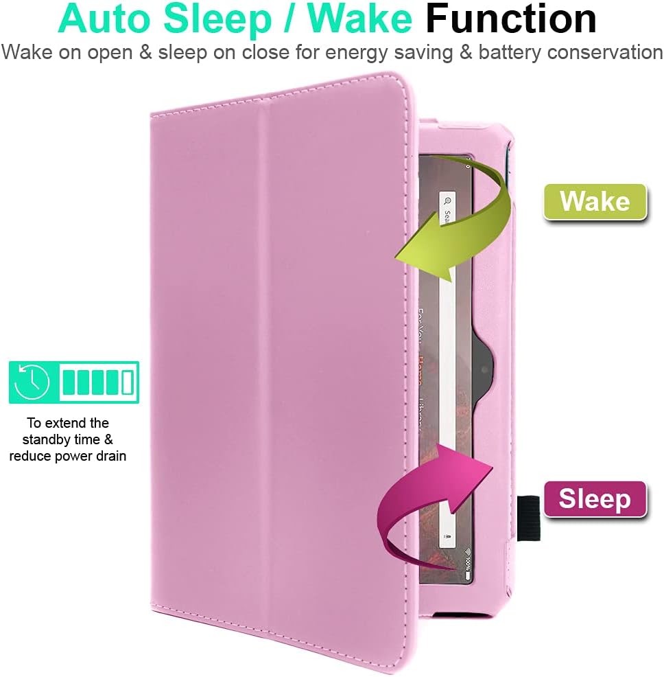 [Folio Case] Smart Cover Stand with Auto Sleep/Wake & Hand Strap for Amazon Fire Max 11" 2023 / 13th Generation