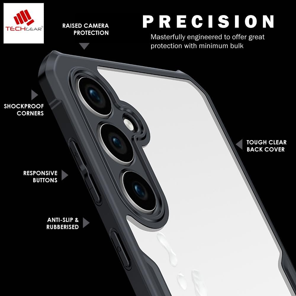 [Fusion Armour Case] Premium Hybrid Tough Heavy Duty, Clear Back, Bumper Case for Samsung Galaxy S23 FE 5G