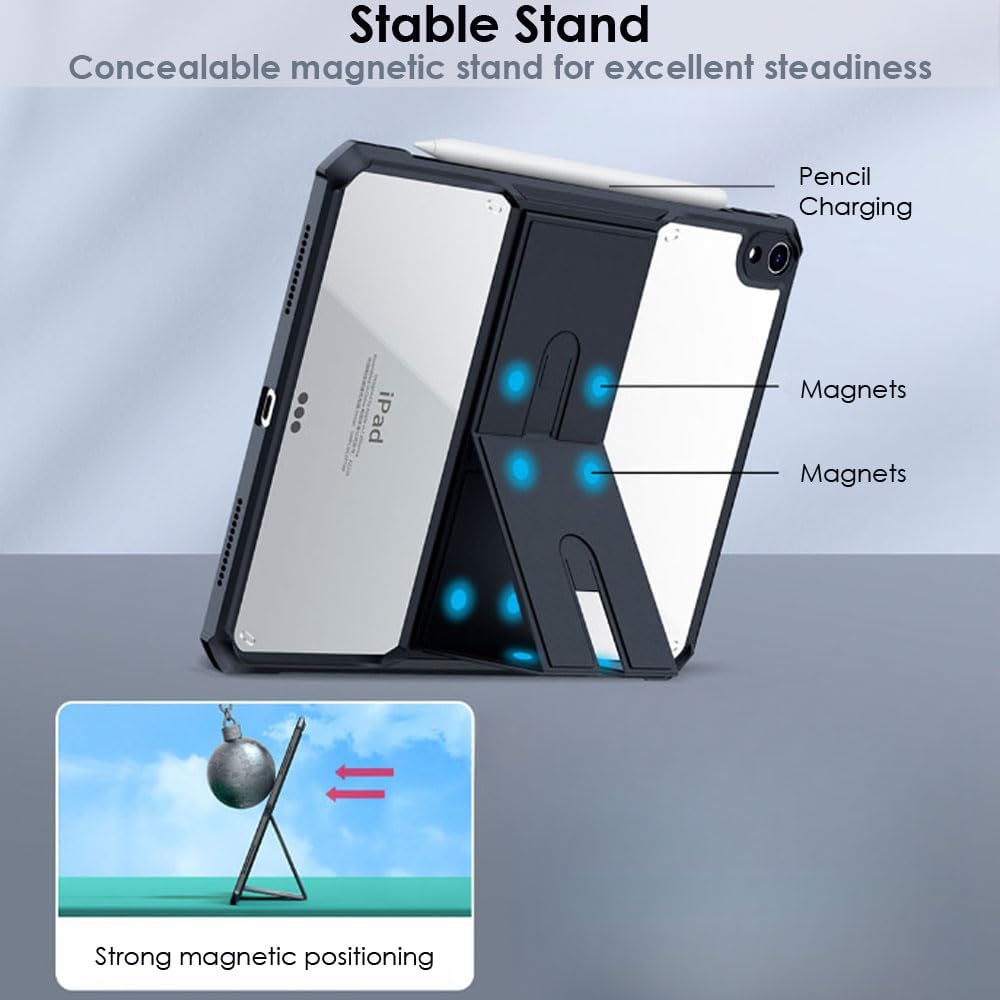 [Fusion Armour] Premium Slim Hybrid Tough Rugged Protective Bumper Case With Stand for Apple iPad Air 10.9" 4 2020 / Air 5 2022 (4th / 5th Generation)