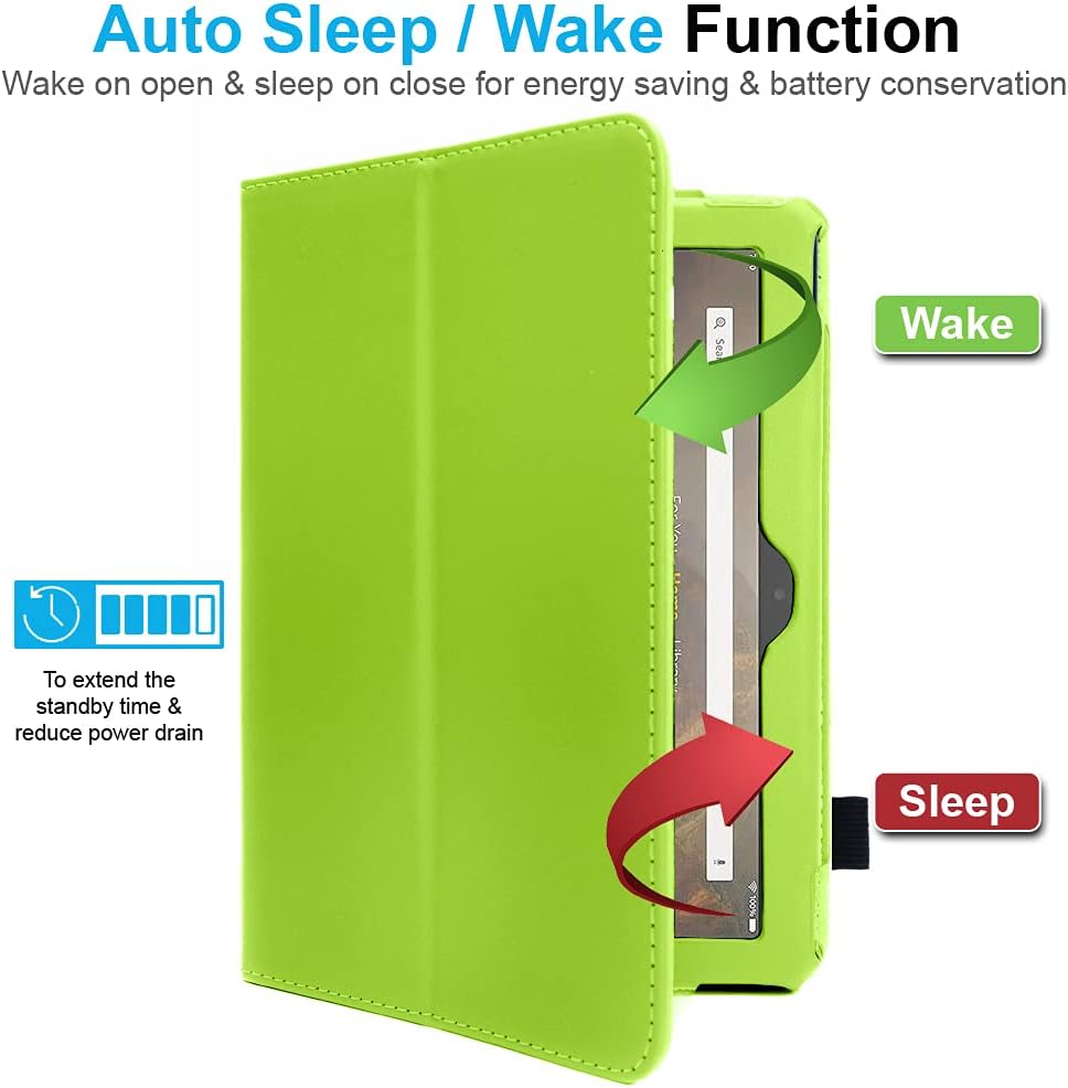 [Folio Case] Smart Cover Stand with Auto Sleep/Wake & Hand Strap for Amazon Fire Max 11" 2023 / 13th Generation