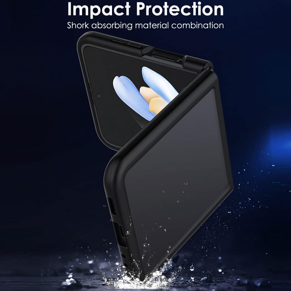 Samsung Galaxy Z Flip 4 Tough Case [Fusion FX] Premium Hybrid Tough Rugged Protective Bumper Case Heavy Duty Protection with Matte Back