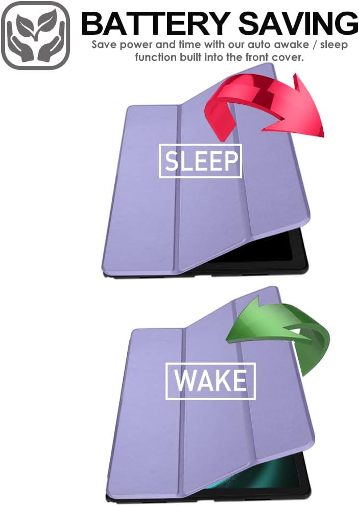 [Smart Case] Slim Stand Cover with Auto Sleep/Wake for Samsung Galaxy Tab S9 FE Plus 12.4" (SM-X610 / SM-X616)