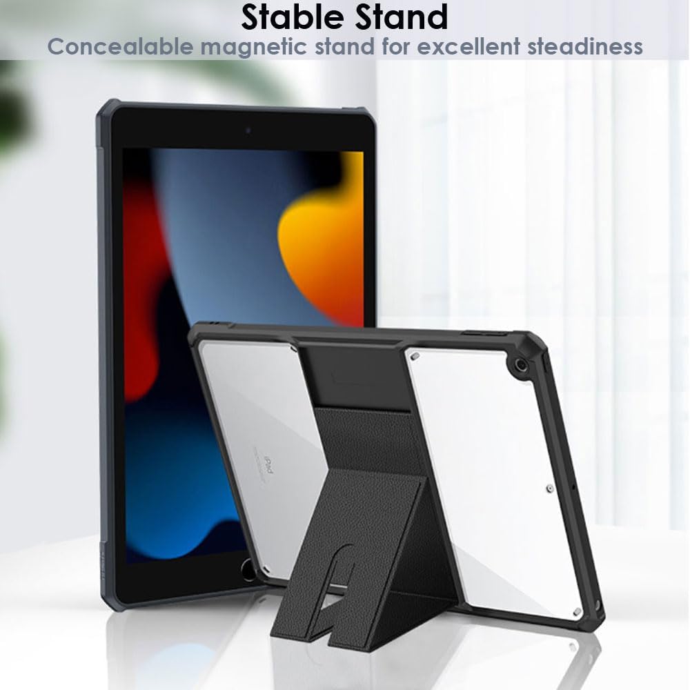 [Fusion Armour] Premium Slim Hybrid Tough Rugged Protective Bumper Case With Stand for Apple iPad 10.2" 2021/2020/2019 (7th / 8th / 9th Generation)