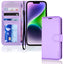 [Wallet Case] Protective Cover with Cash & Card Holder, Stand and Wrist Strap For Apple iPhone 15