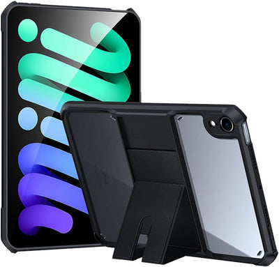 [Fusion Armour] Premium Slim Hybrid Tough Rugged Protective Bumper Case With Stand, Heavy Duty with Clear Back for Apple iPad Mini 6