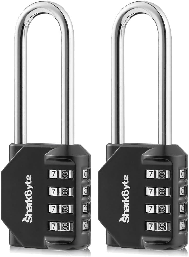 4-Dial Heavy Duty Combination Padlock [2.6" Long Shackle]