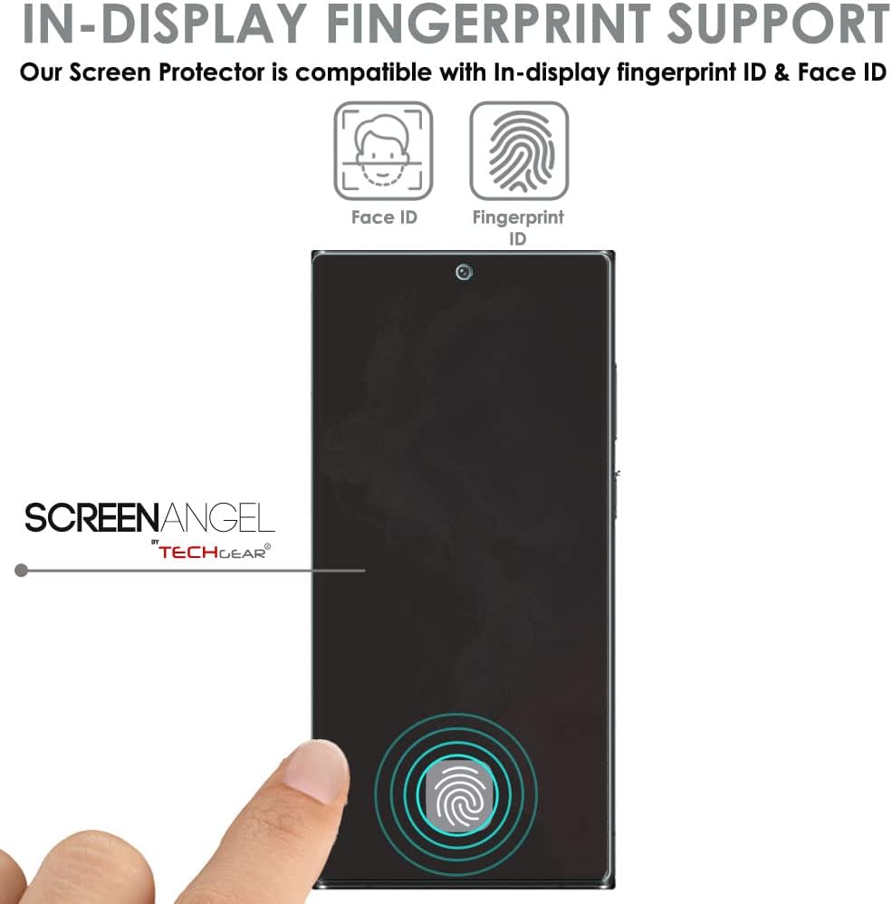 [Screen Angel Edition] Case Friendly Screen Protector [Bubble Free] [FULL Screen Coverage] HD Clear Flexible TPU Film For Samsung Galaxy S24 Ultra