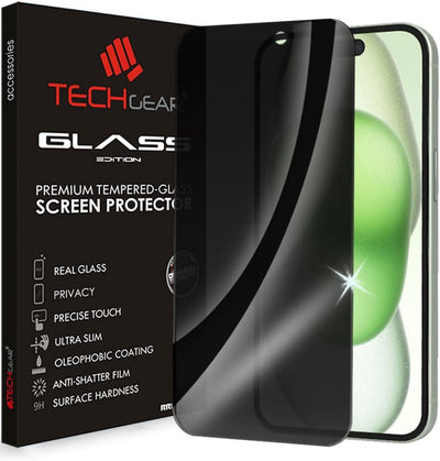 iPhone 15 Plus Anti Spy, Privacy Full Coverage 3D Tempered Glass Screen Protectors