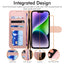 [Wallet Case] Protective Cover with Cash & Card Holder, Stand and Wrist Strap For Apple iPhone 15