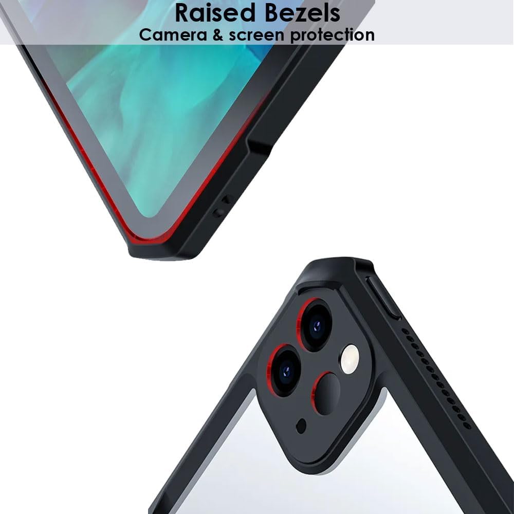 [Fusion Armour] Premium Slim Hybrid Tough Rugged Protective Bumper Case With Stand for Apple iPad Pro 12.9 2022/2021 (6th / 5th Generation)