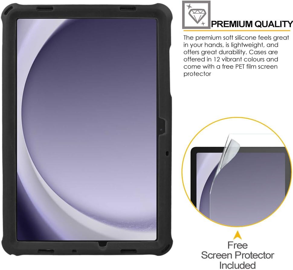 [Bumper Case] Shockproof Soft Easy Grip Case for Samsung Galaxy Tab A9 Plus 11" 2023 (SM-X210 / SM-X215 / SM-X219)