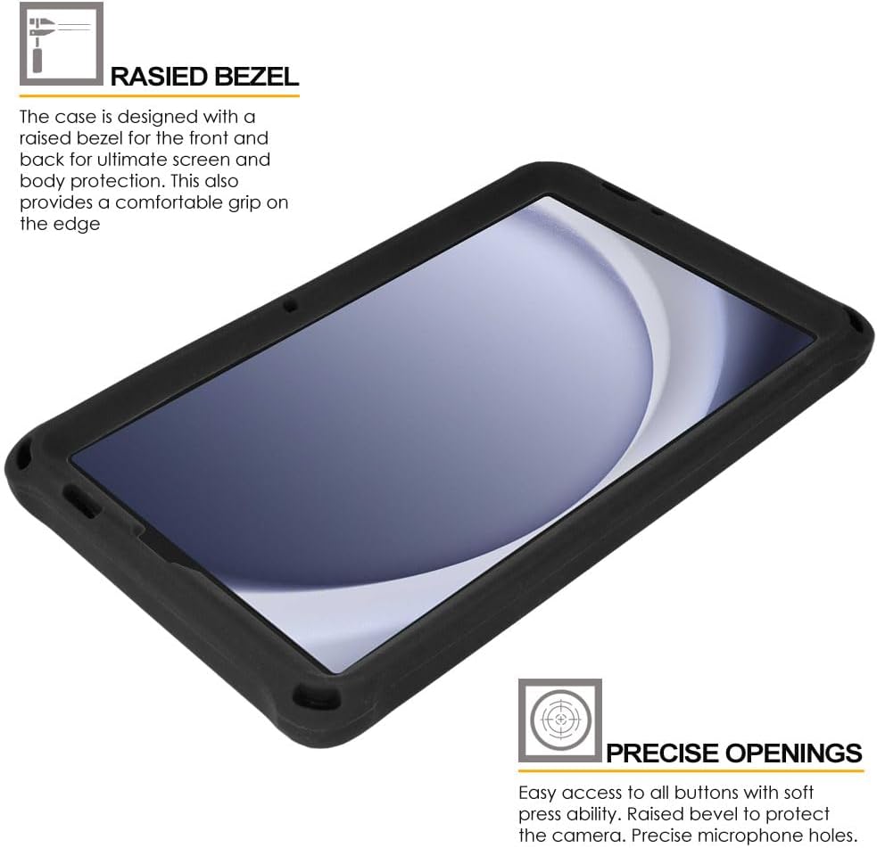 [Bumper Case] Shockproof Soft Easy Grip Case for Samsung Galaxy Tab A9 8.7" (SM-X110 / SM-X115)