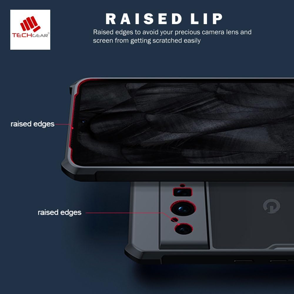 [Fusion Armour Case] Premium Hybrid Tough Heavy Duty, Clear Back, Bumper Case for Google Pixel 8 Pro 5G