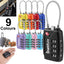 TSA Suitcase Locks – 4-Dial Combination Travel Padlocks with Flexible Cable – TSA Approved Luggage Locks for Suitcases, Bags, Gym & Lockers – Available in 9 Colours (1 Pack / 2 Pack / 3 Pack / 4 Pack)