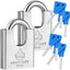 Sharkbyte [Never Rust] Concealed Shackle Heavy Duty Waterproof Outdoor Padlock with 4 Keys [50mm / 60mm] 100% Stainless Steel Hardened Body & Mechanism, Weatherproof Lock, Anti-Corrosion for Container, Locker, Shed, Warehouse, Garage, Gate etc