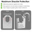 Sharkbyte [Never Rust] Concealed Shackle Heavy Duty Waterproof Outdoor Padlock with 4 Keys [50mm / 60mm] 100% Stainless Steel Hardened Body & Mechanism, Weatherproof Lock, Anti-Corrosion for Container, Locker, Shed, Warehouse, Garage, Gate etc