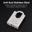 Sharkbyte [Never Rust] Concealed Shackle Heavy Duty Waterproof Outdoor Padlock with 4 Keys [50mm / 60mm] 100% Stainless Steel Hardened Body & Mechanism, Weatherproof Lock, Anti-Corrosion for Container, Locker, Shed, Warehouse, Garage, Gate etc
