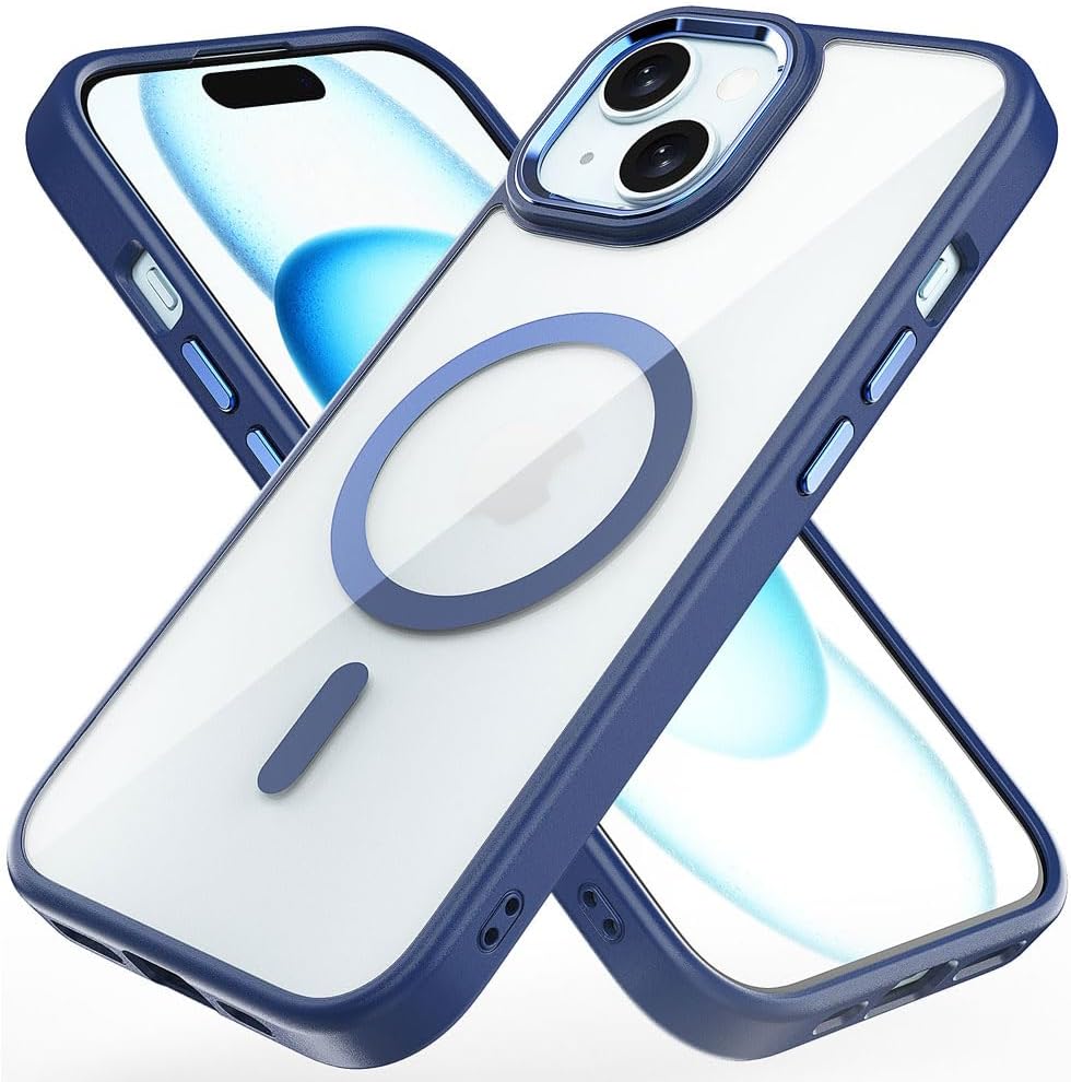 iPhone 15 Plus 6.7" Tough MagSafe Case [Magnetic Fusion] Premium Tough Rugged Protective Case Slim Heavy Duty Protection with Clear Back