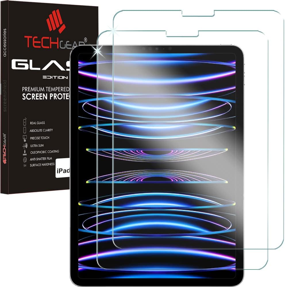 Apple iPad Pro 11" 2022, 2021, 2020 & 2018 [4th, 3rd, 2nd & 1st Generations] Tempered Glass Screen Protectors