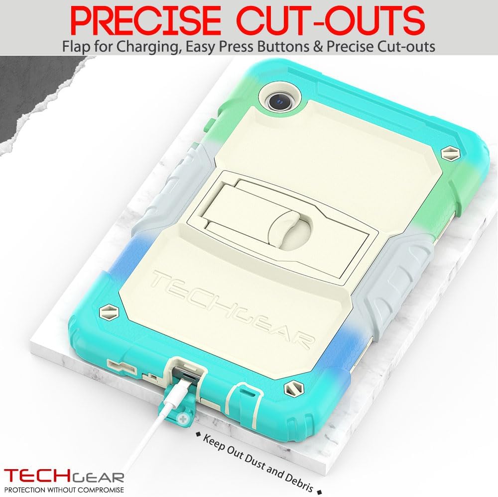 [ArmourSHIELD Case] Full Body Tough Rugged Case with Folding Stand & Screen Protector For Samsung Galaxy Tab A9 8.7" (SM-X110 / SM-X115)