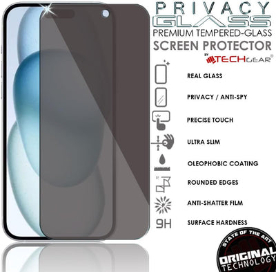iPhone 16 Anti Spy, Privacy Tempered Glass Screen Protectors