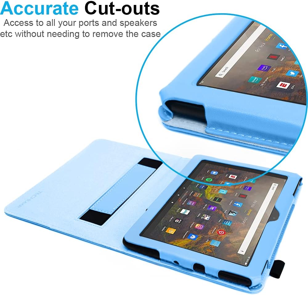 [Folio Case] Smart Cover Stand with Auto Sleep/Wake & Hand Strap for Amazon Fire Max 11" 2023 / 13th Generation