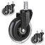 Office Chair Wheels Replacement Casters for ALL Floors inc Hardwood Floors, Ultra Heavy Duty Rollerblade Swivel Office Chair Castors - Universal fit (NOT IKEA)