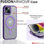 [Fusion Armour Ring] Premium Tough Protective Magnetic Ring Kickstand Case, MagSafe Case for iPhone 15 Plus 6.7"