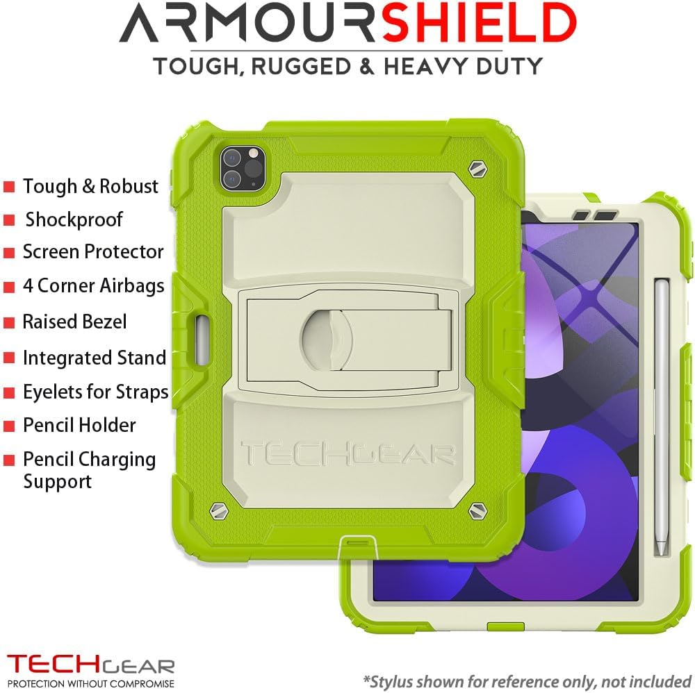 [ArmourSHIELD] Full Body Tough Rugged Case with Folding Stand & Protector For Apple iPad Air 10.9" 4th/5th Gen (2022/20) & iPad Pro 11" 4th/3rd Gen