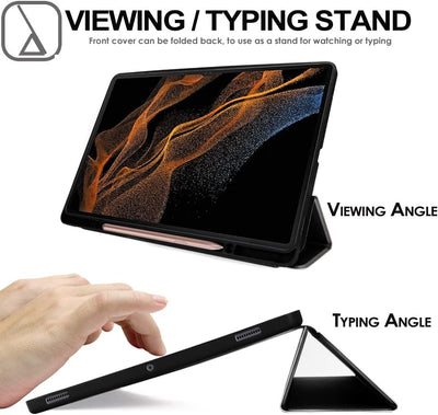 [Smart Case] Slim Stand Cover with Auto Sleep/Wake for Samsung Galaxy Tab S9 Ultra (SM-X910, SM-X916 Series)