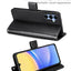 [Leather Wallet Case] Protective Cover with Cash & Card Holder, Stand and Wrist Strap For Samsung Galaxy A15 5g