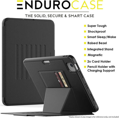 [Enduro Case] Tough Strong Magnetic & Flip Case [Auto Sleep/Wake] Cover with Multi-Angle Stand & Card Slot For Apple iPad Air 10.9", iPad Pro 11"