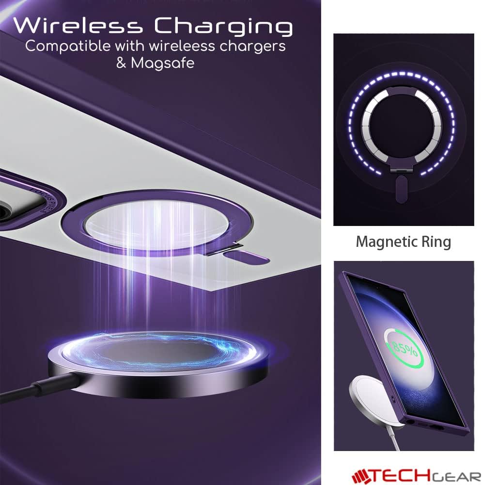 [Fusion Armour Ring] Premium Tough Protective Magnetic Ring Kickstand Case, MagSafe Case for Samsung Galaxy S24 Ultra