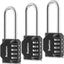 4-Dial Heavy Duty Combination Padlock [2.6" Long Shackle]