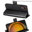 [Leather Wallet Case] Protective Cover with Cash & Card Holder, Stand and Wrist Strap For Samsung XCover 7 5G