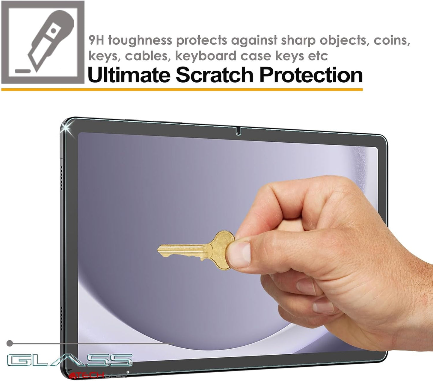 TECHGEAR Matte Anti-Glare Tempered Glass Screen Protector for Samsung Galaxy Tab A11 Plus / A9 Plus 11" (SM-X230/X236/X210/X215/X216) – 1/2/3 Pack