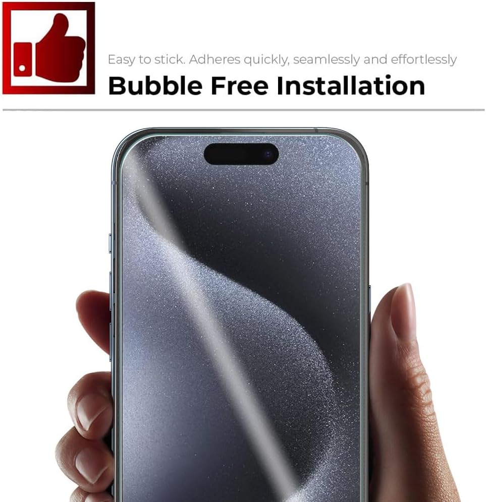 iPhone 15 Pro Max Tempered Glass Screen Protectors