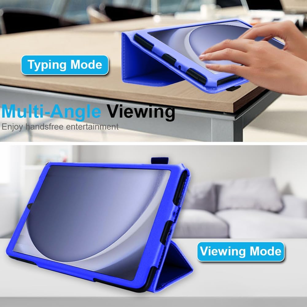 [Folio Case] Smart Cover Stand with Auto Sleep/Wake & Hand Strap for Samsung Galaxy Tab A9 Plus 11" (SM-X210 / SM-X215)