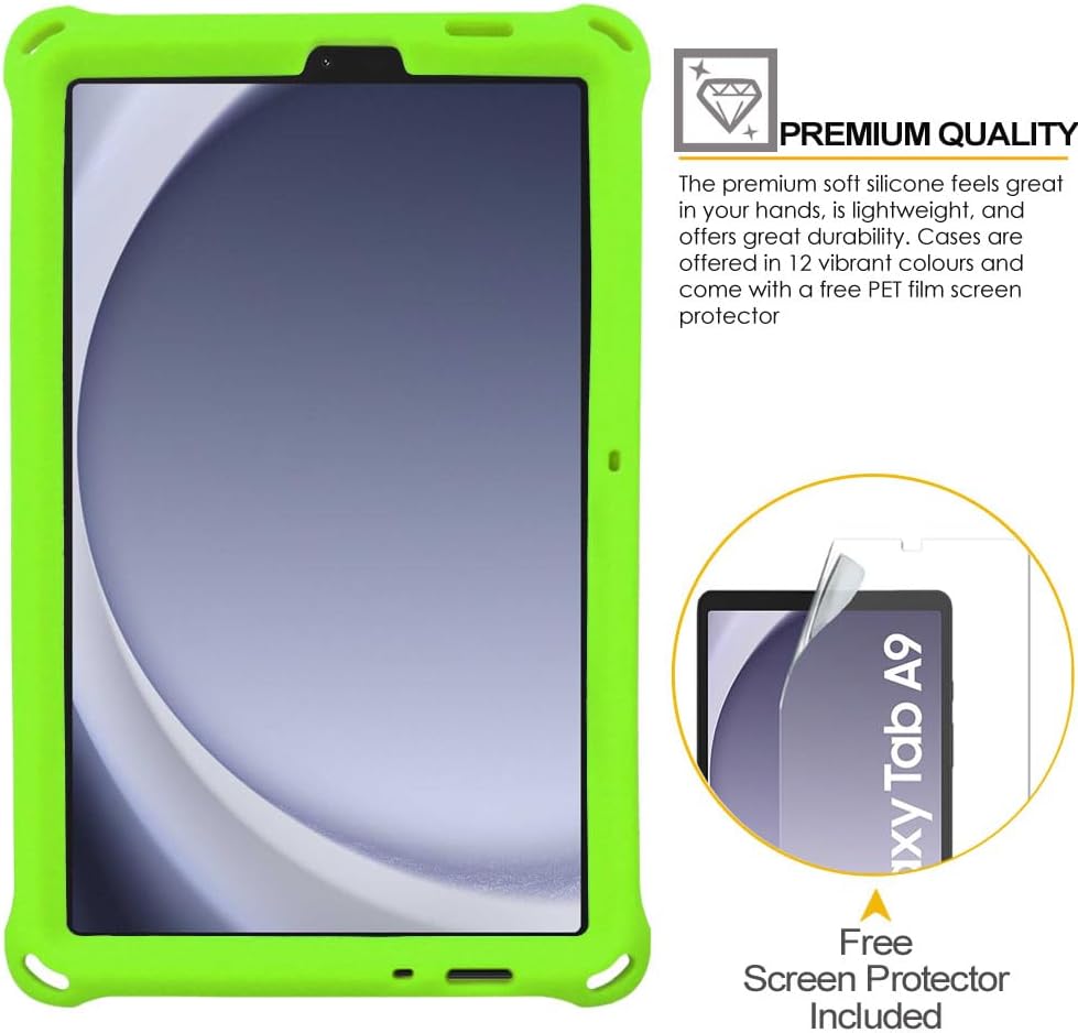 [Bumper Case] Shockproof Soft Easy Grip Case for Samsung Galaxy Tab A9 8.7" (SM-X110 / SM-X115)