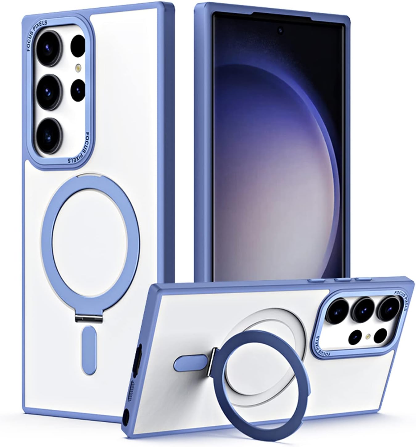 [Fusion Armour Ring] Premium Tough Protective Magnetic Ring Kickstand Case, MagSafe Case for Samsung Galaxy S24 Ultra