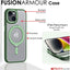 [Fusion Armour Ring] Premium Tough Protective Magnetic Ring Kickstand Case, MagSafe Case for iPhone 15 Plus 6.7"