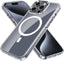 [Mag Fusion] Shockproof, Anti-Scratch, Slim & Light, Gel Bumper & Clear Hard Back Compatible with MagSafe Case Cover for iPhone 15 Pro Max 6.7"