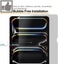 Apple iPad Pro 13" (M4) 2024, 7th Generation Anti Spy, Privacy Tempered Glass Screen Protectors
