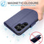 [Leather Wallet Case] Genuine Leather [RFID Blocking] Magnetic Flip Case with Card & Slots and Stand For Samsung Galaxy S24 Ultra