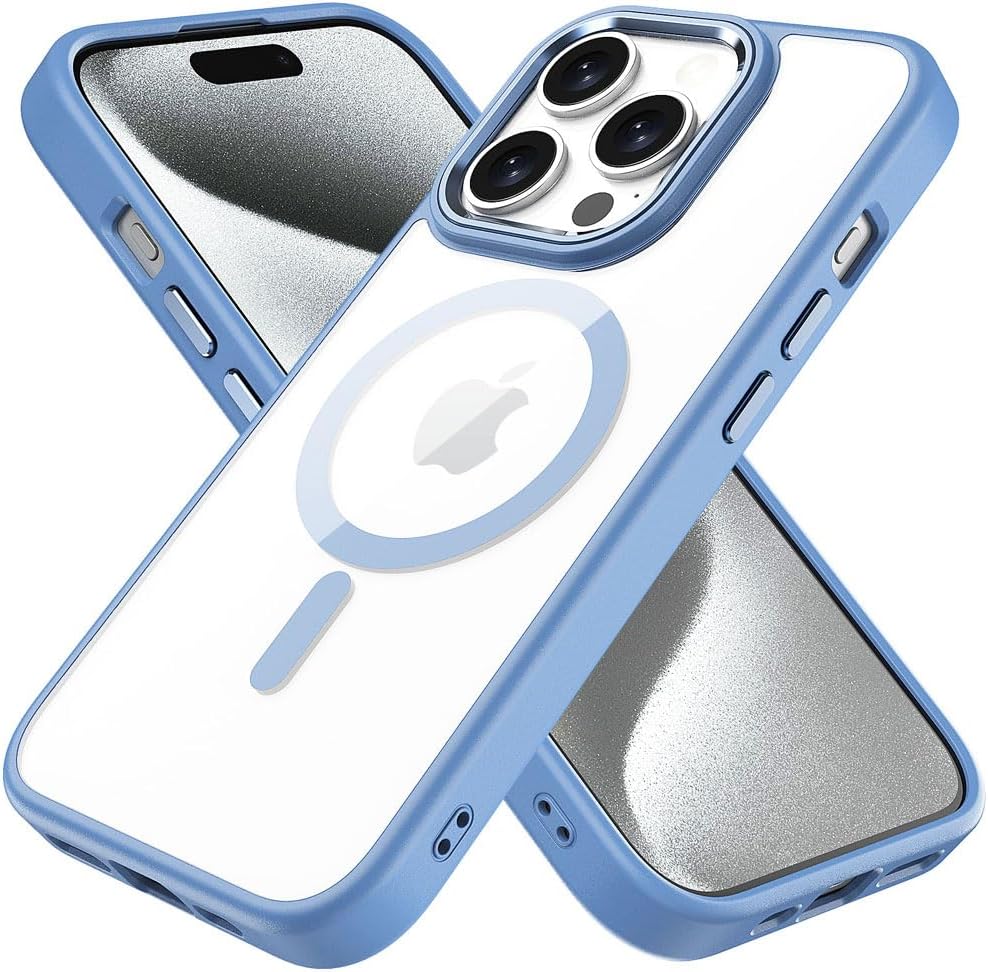 iPhone 15 Pro Max Tough MagSafe Case [Magnetic Fusion] Premium Tough Rugged Protective Case Slim Heavy Duty Protection with Clear Back