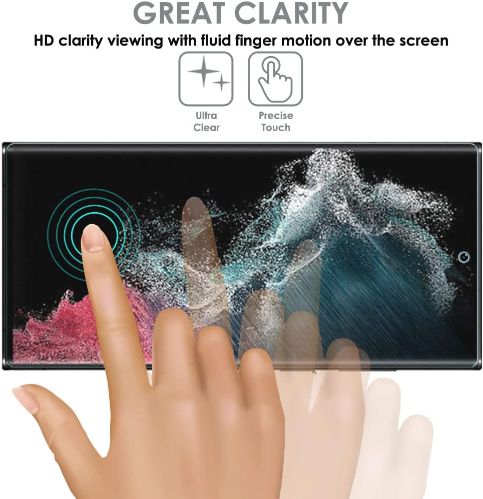 [Screen Angel Edition] Case Friendly Screen Protector [Bubble Free] [FULL Screen Coverage] HD Clear Flexible TPU Film For Samsung Galaxy S24 Ultra