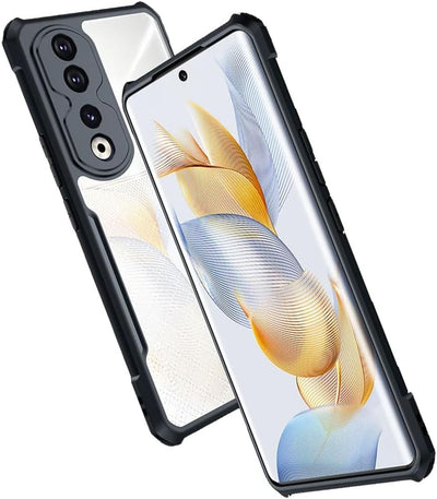 [Fusion Armour Case] Premium Hybrid Tough Heavy Duty, Clear Back, Bumper Case for Honor 90 5G
