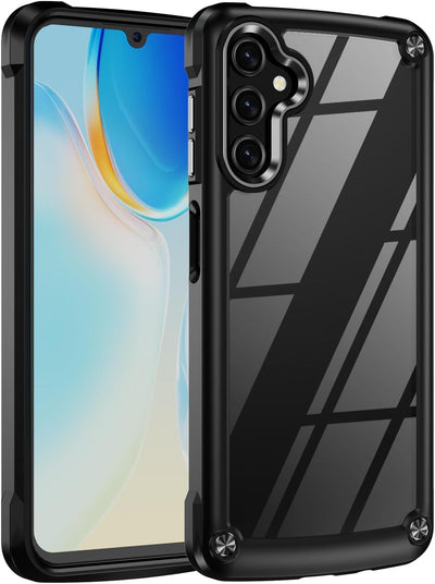 [Fusion Armour Case] Premium Hybrid Tough Heavy Duty, Clear Back, Bumper Case for Samsung A14 & A14 5G